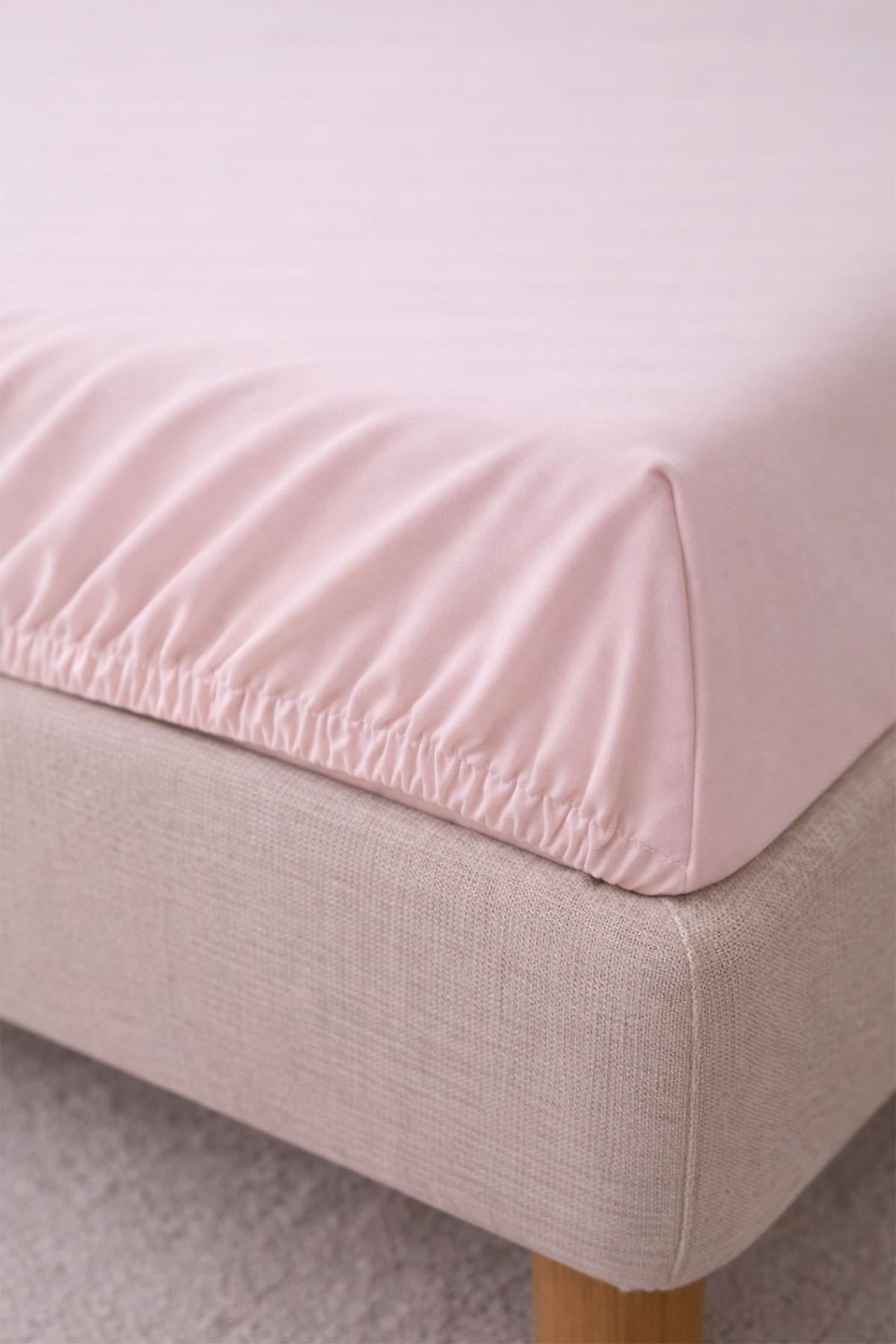 Basic Cotton Sateen Fitted Sheet with Elastic All Around (160 x 200 cm)