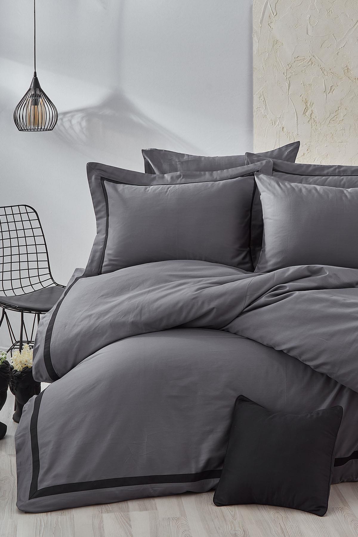 طقم لحاف سرير مزدوج من الكتان القطني كاريزما (7 قطع)