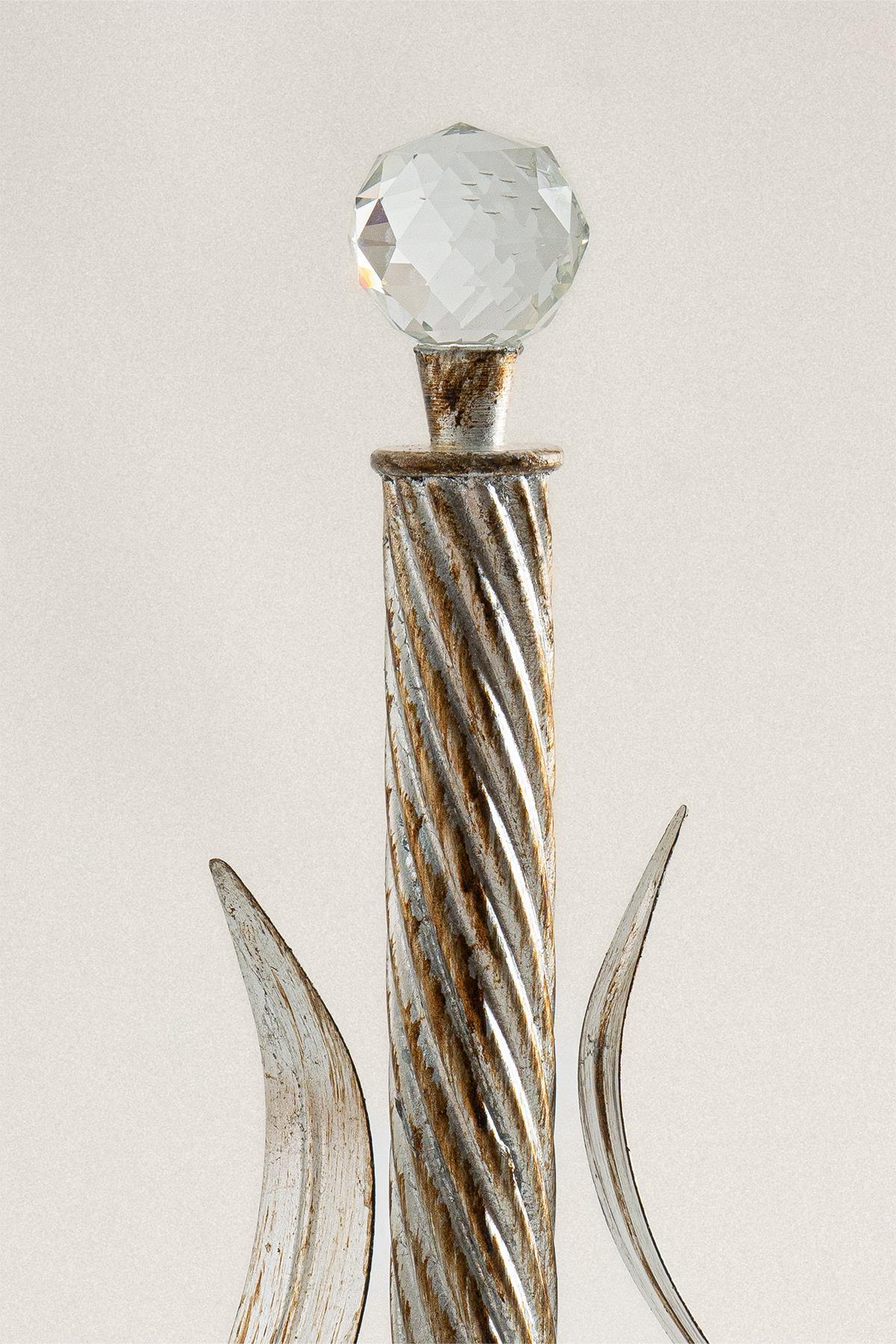 Crystal Silver Foil Detailed Paper Towel Holder - Nazik Home - Value for My Home!
