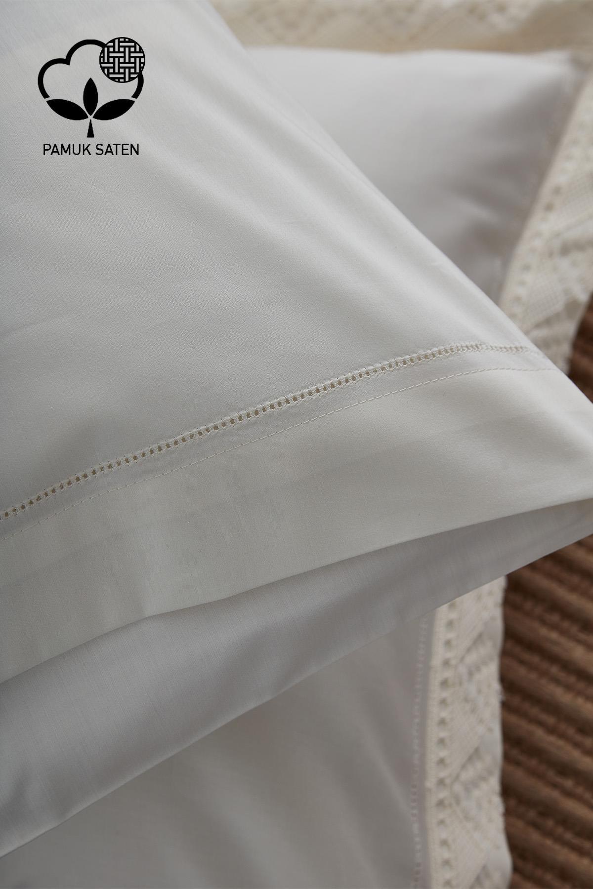 Elegant 300 TC Lace Cotton Sateen Super King Size 6-Piece Duvet Cover Set - Nazik Home - Value for My Home!