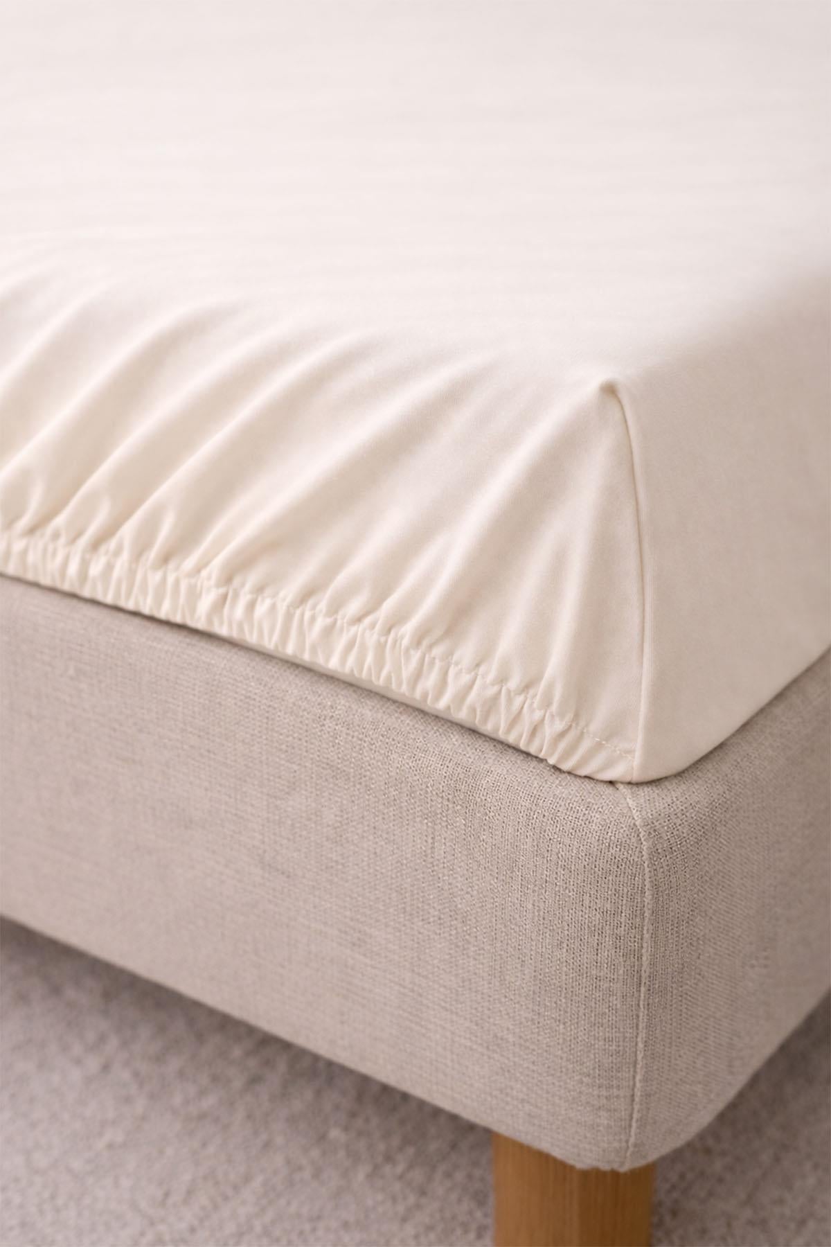 Basic Cotton Satin Super King Size Full Fitted Sheet (200 x 200 cm)