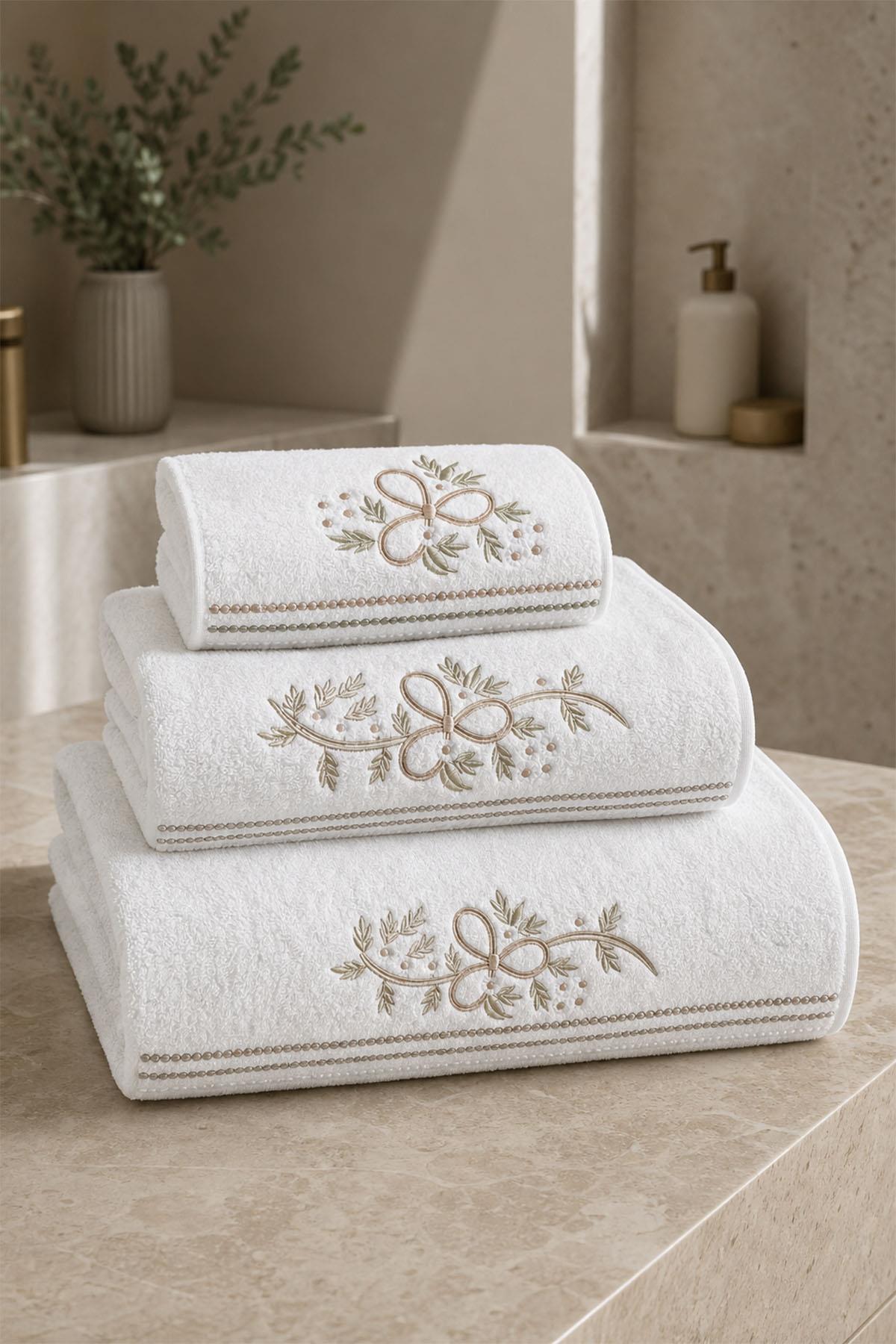 Bougainvillea Embroidered Hand Towel (50 x 90 cm)