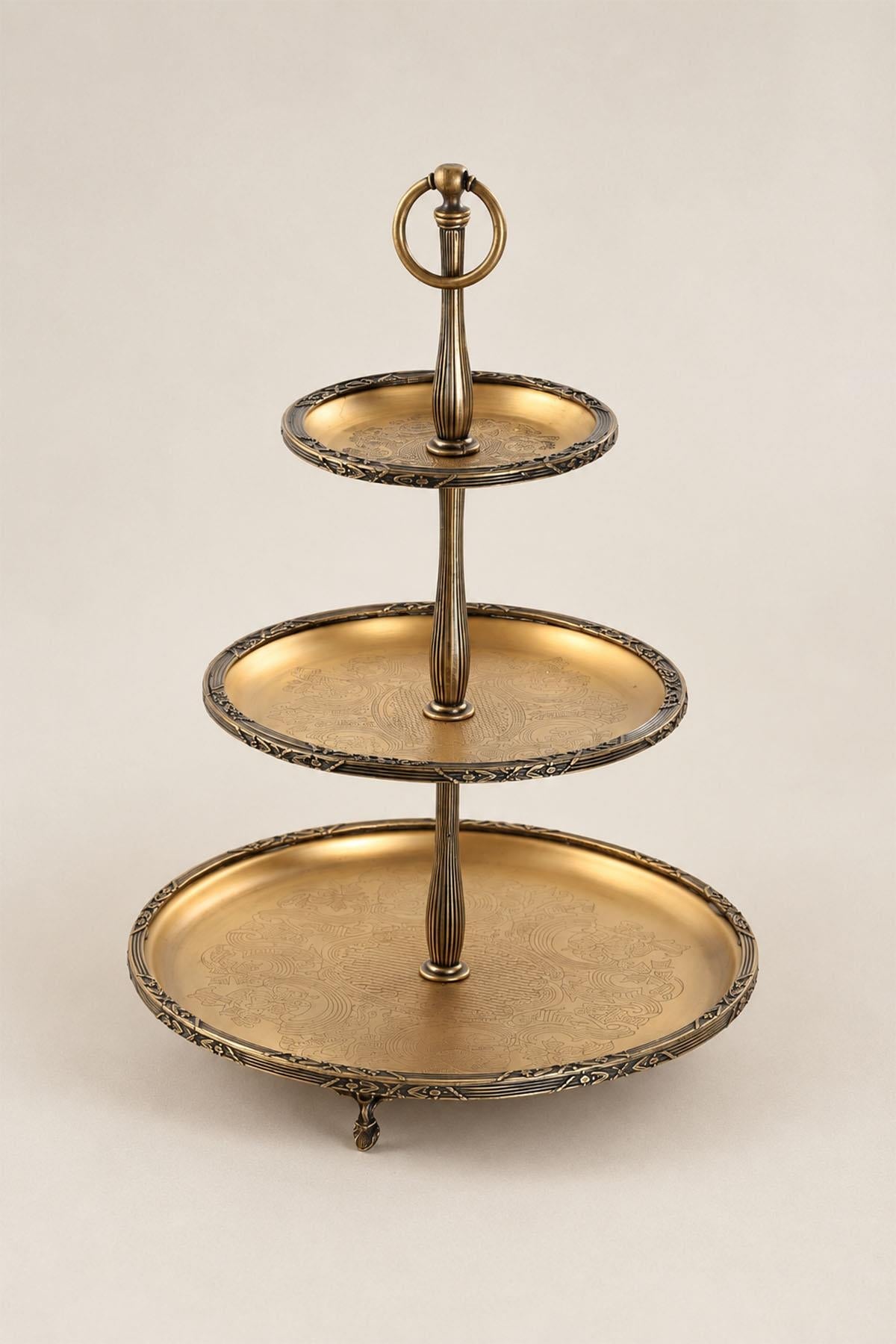 Kessa Vintage Detail 3-Tier Serving Plate (15-22-30 cm)