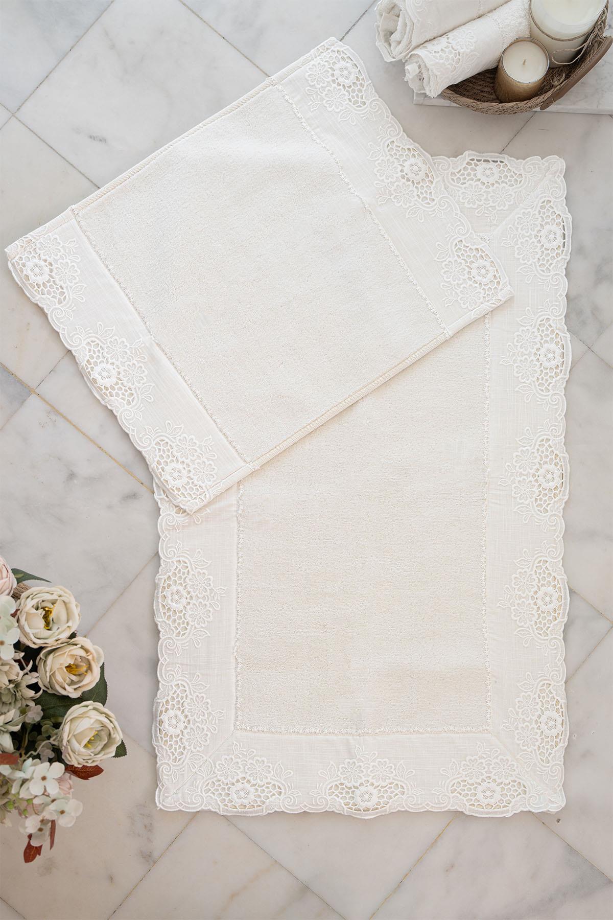 Puerta Flower Embroidered 2-Piece Doormat Set (60 x 100 cm)