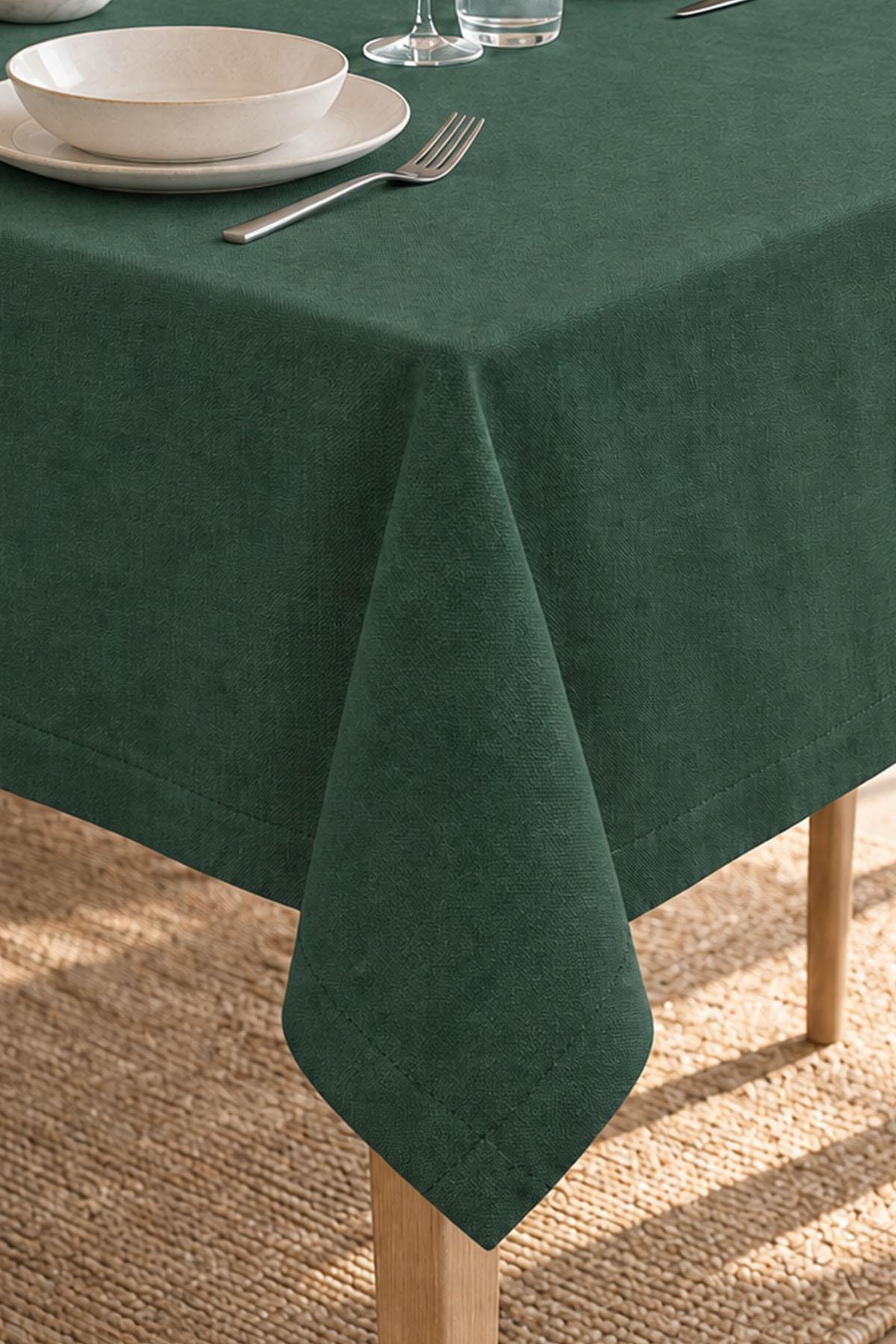 مفرش طاولة عادي مقاوم للبقع وسهل الاستخدام (150 × 250 سم)